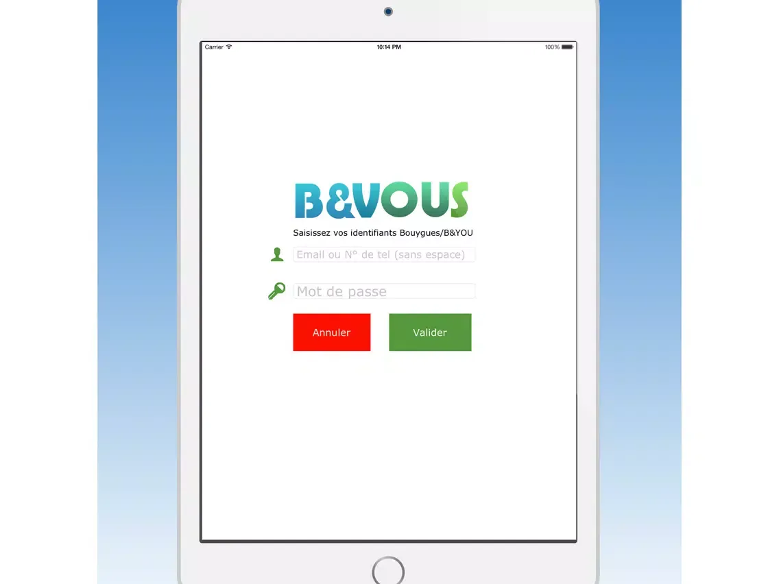 ภาพหน้าจอของ B&VOUS : Suivi conso pour bandyou bouygues premium iPad 