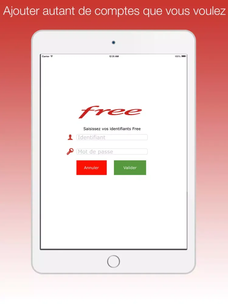 Mon compte Freebox : votre compagnon pour le suivi conso & messagerie free iPad  Ekran Görüntüleri