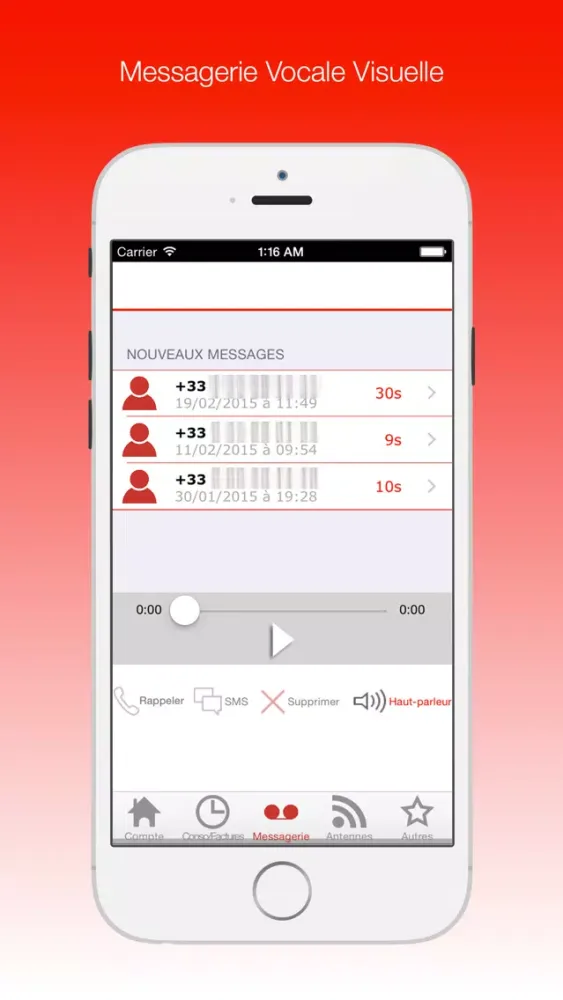 Capturas de pantalla de Mon compte Free Mobile Premium : votre compagnon pour le suivi conso & messagerie