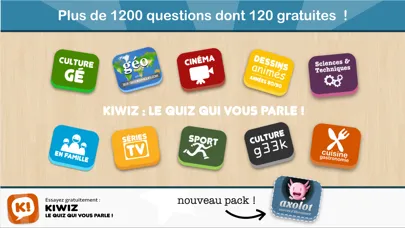 Captures d'écran de Kiwiz : le quiz qui vous parle !