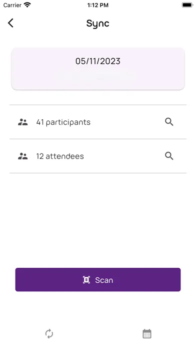 Capturas de tela do Event site connect