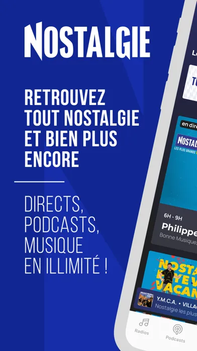 Nostalgie : Radios & Podcasts سکرین شاٹس