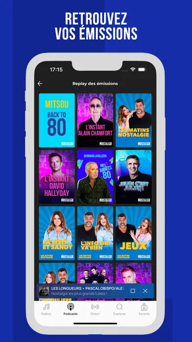 Nostalgie : Radios & Podcasts سکرین شاٹس