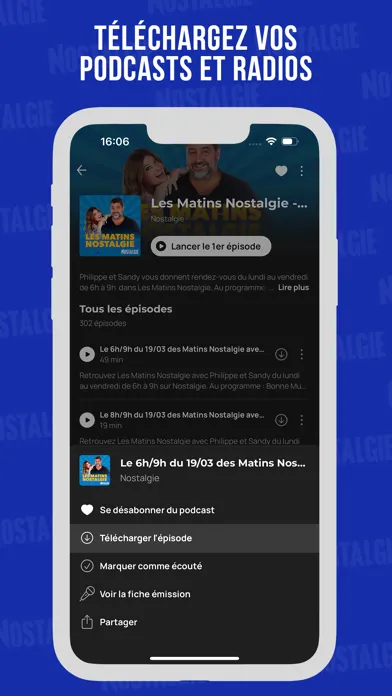 Nostalgie : Radios & Podcasts سکرین شاٹس