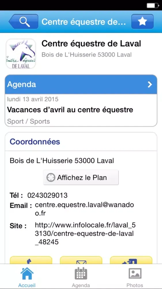 Ảnh chụp màn hình của Infolocale Associations