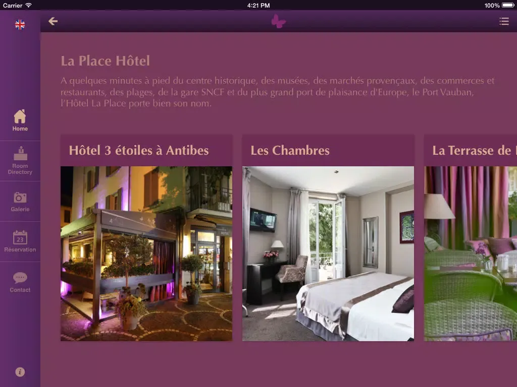 Ảnh chụp màn hình của Hôtel La Place iPad 
