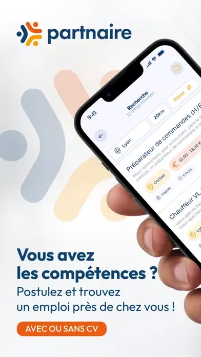 Tangkapan skrin Partnaire - Intérim