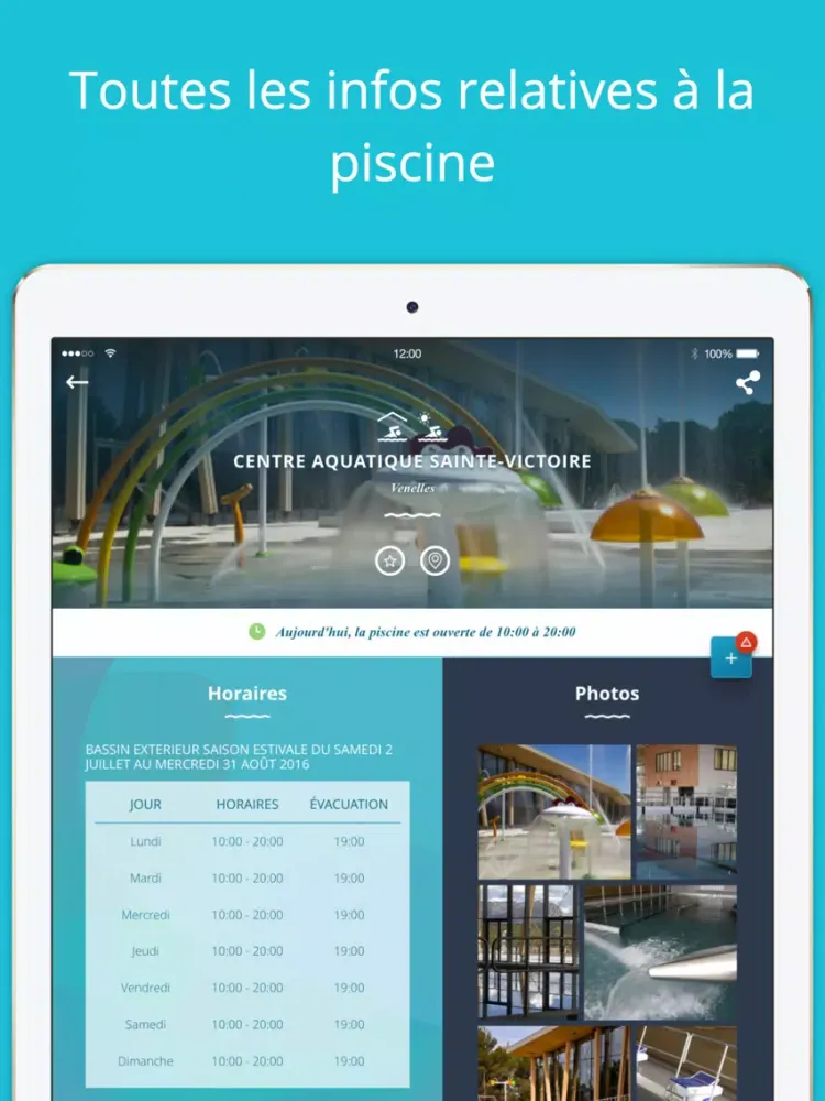 Ảnh chụp màn hình của MAMP piscines iPad 