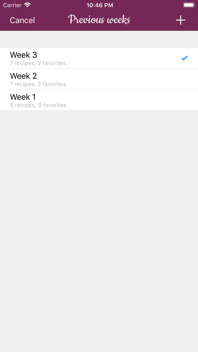 Tangkapan layar Weekly Chefs - Meal planner