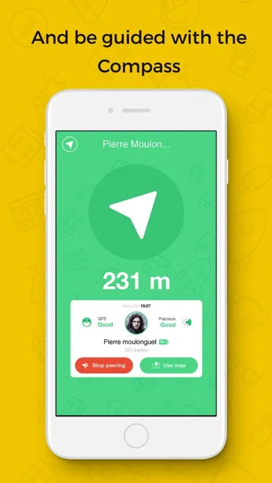 Tangkapan layar Triber Realtime GPS compass