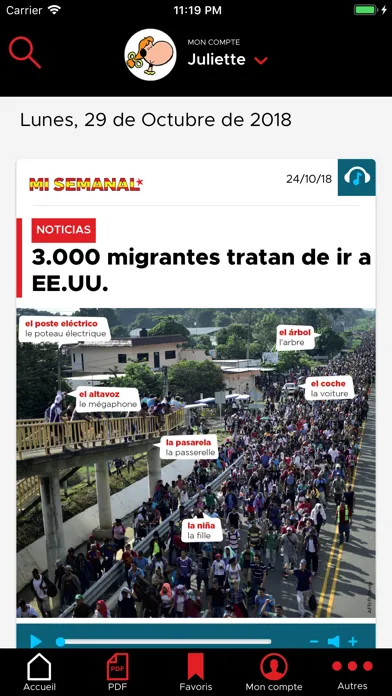 Zrzuty ekranu Mi Semanal