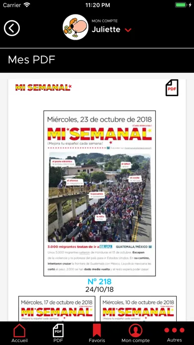 Zrzuty ekranu Mi Semanal