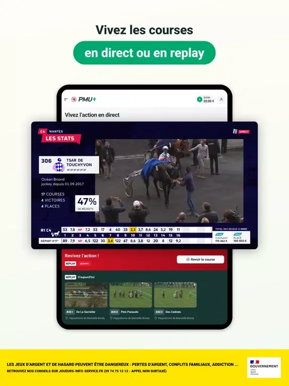 Zrzuty ekranu PMU Point de vente - Turf iPad 