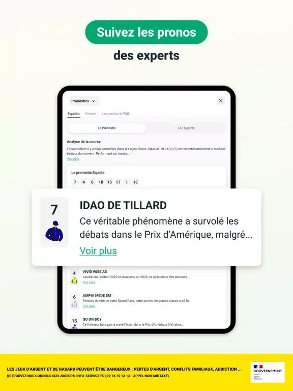 Zrzuty ekranu PMU Point de vente - Turf iPad 