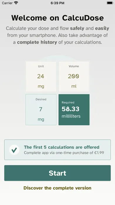 CalcuDose Screenshots