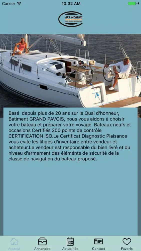 Captures d'écran de APS Yachting