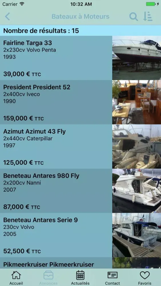 Captures d'écran de APS Yachting