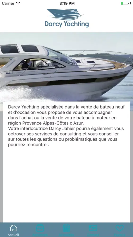 Captures d'écran de Darcy Yachting