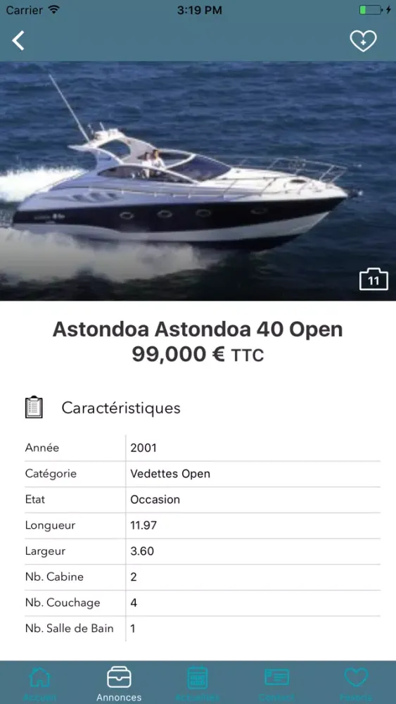 Captures d'écran de Darcy Yachting