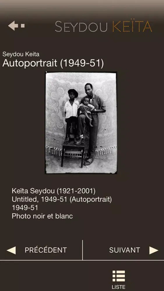 Capturas de pantalla de Seydou Keïta, L'Application officielle de l'exposition