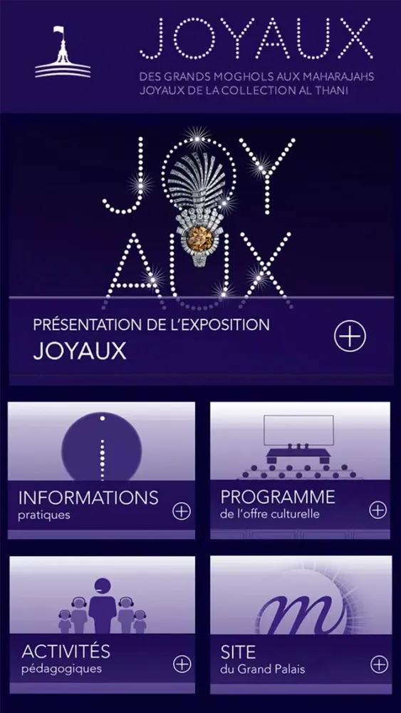 Capturas de tela do Joyaux, l'Application officielle de l'exposition