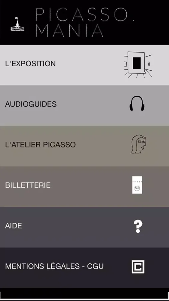Capturas de pantalla de Picasso.mania, L'Application officielle de l'exposition