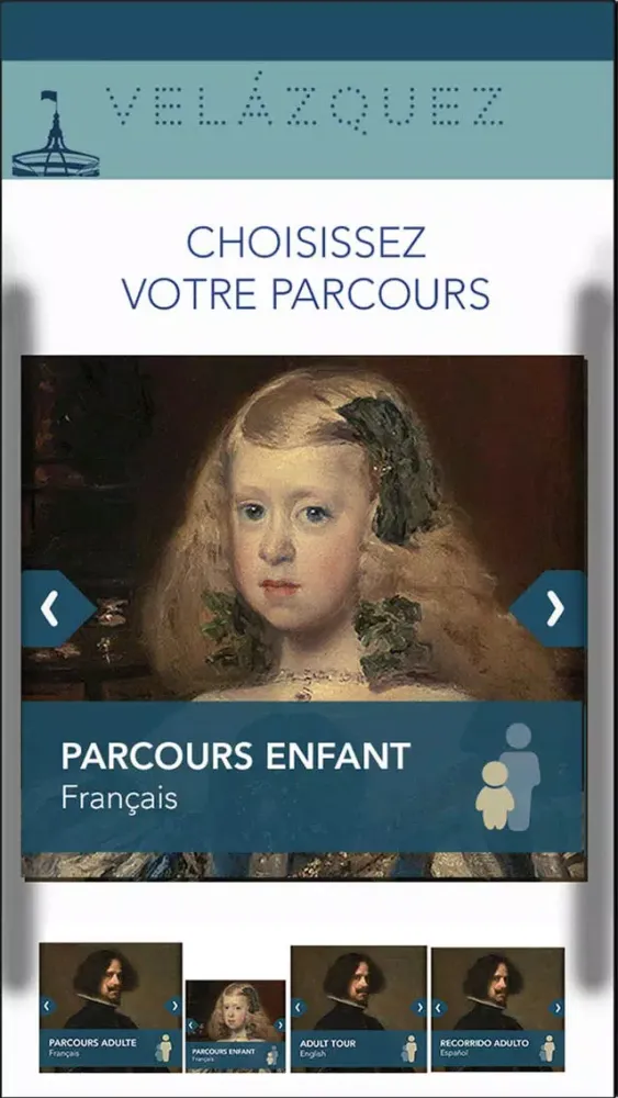 Captures d'écran de Velázquez, l'Application officielle de l'exposition