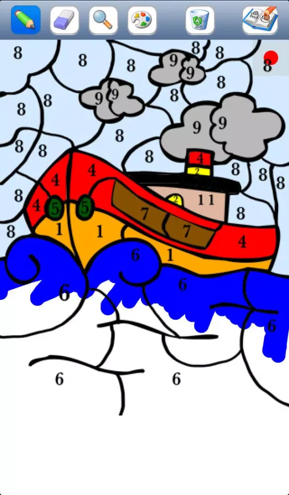 Book of colorings by number - Color with numbered pencils for kids سکرین شاٹس