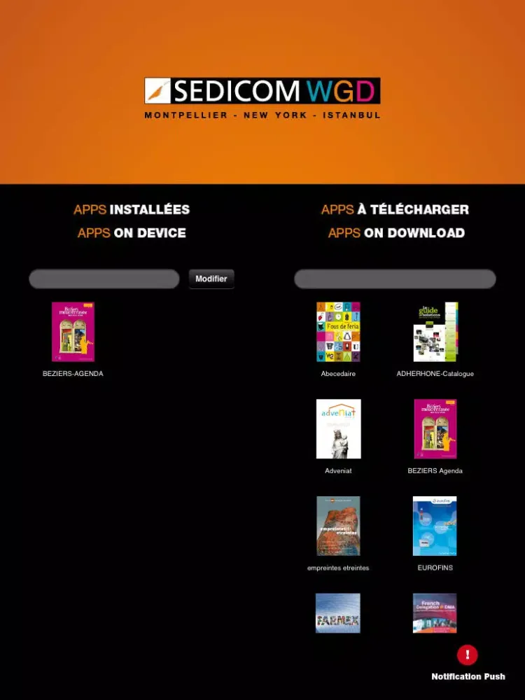Capturas de tela do Sedicom WGD World Grafic Design sedicom iPad 