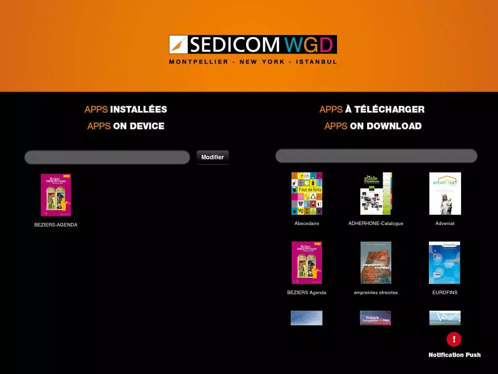 Capturas de tela do Sedicom WGD World Grafic Design sedicom iPad 