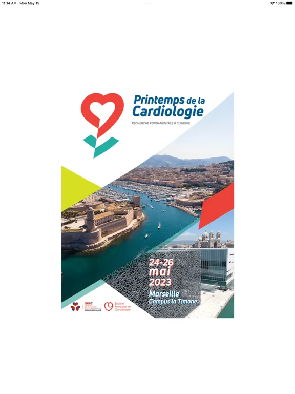 Screenshot di Printemps Cardiologie 2023 iPad 