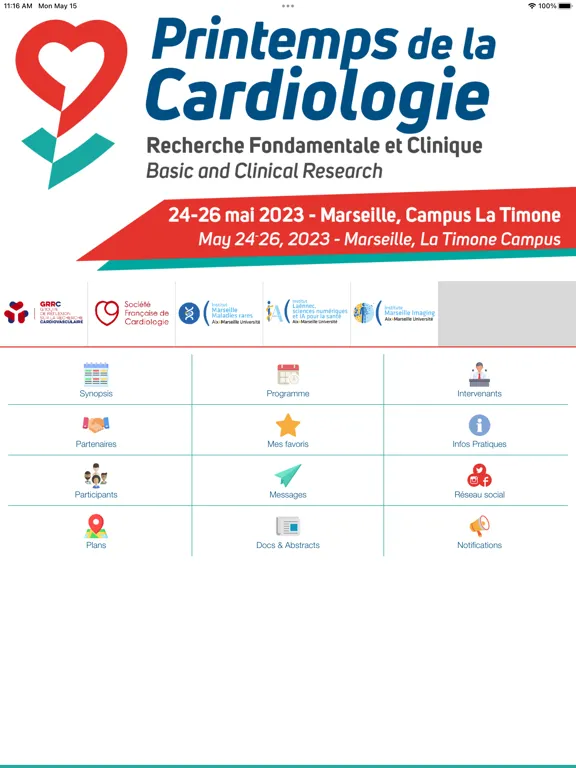 Screenshot di Printemps Cardiologie 2023 iPad 