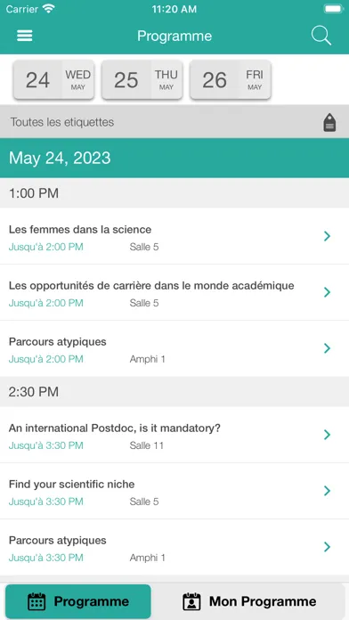 Screenshot di Printemps Cardiologie 2023