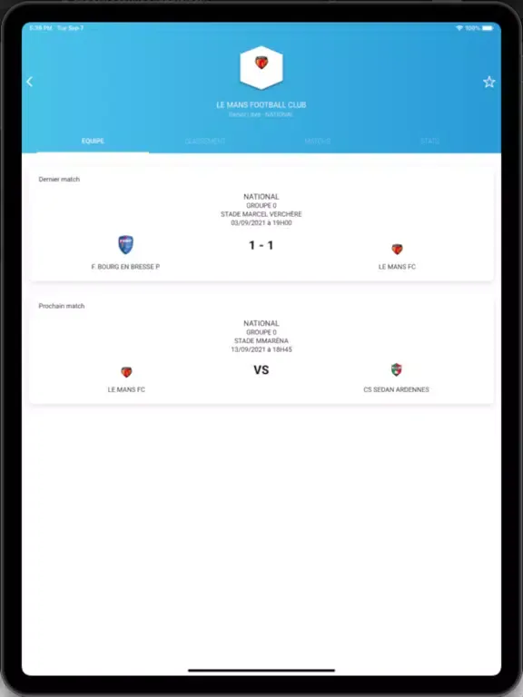 Application Le Foot Amateur iPad  Ekran Görüntüleri