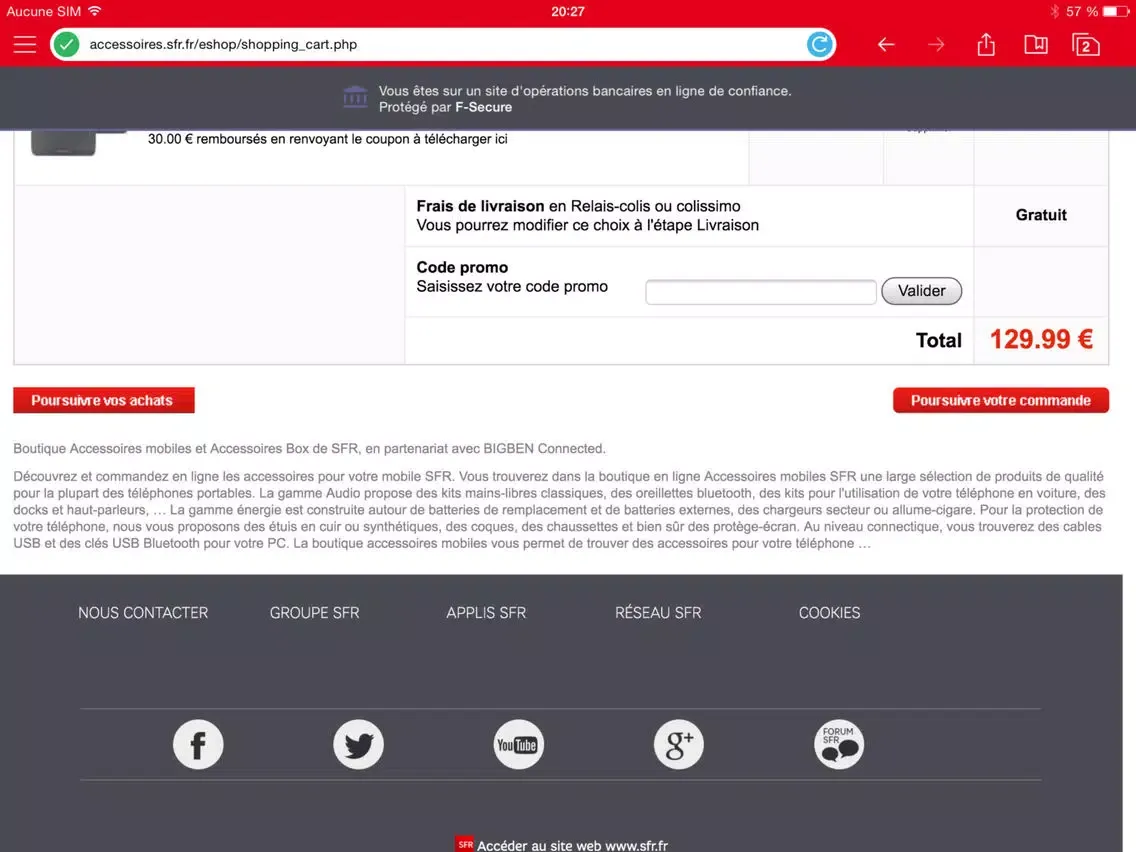 SFR Sécurité iPad  Ekran Görüntüleri
