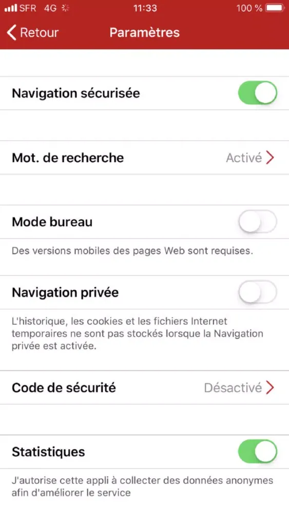 SFR Sécurité Ekran Görüntüleri