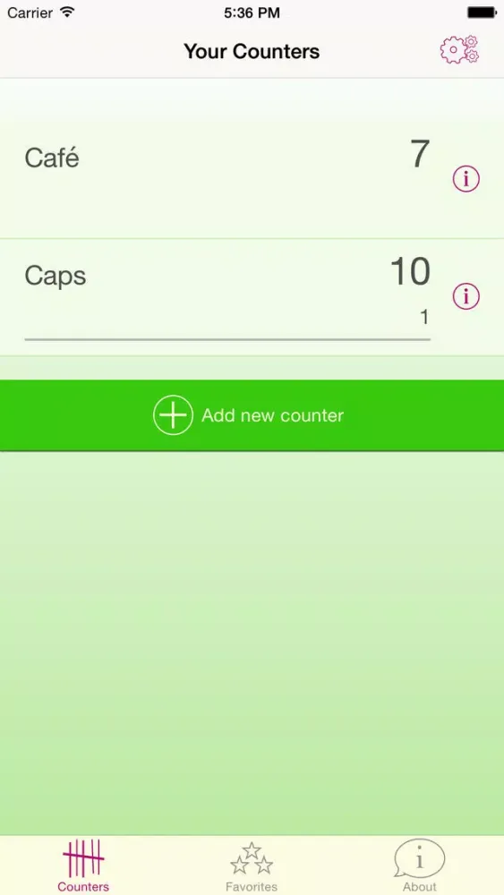 me-Metrics, personal counter and inventory assistant Screenshots