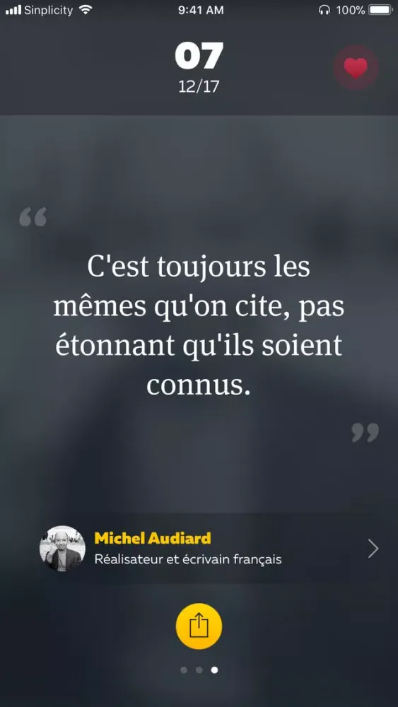 Скриншоты Kwote: une citation par jour
