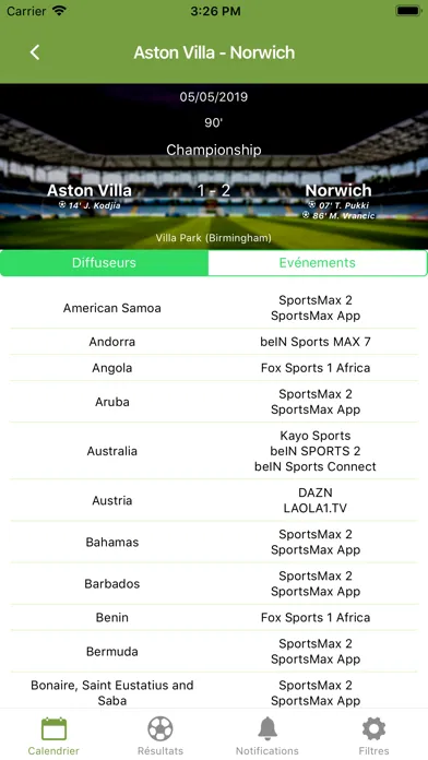 FootToWatch سکرین شاٹس
