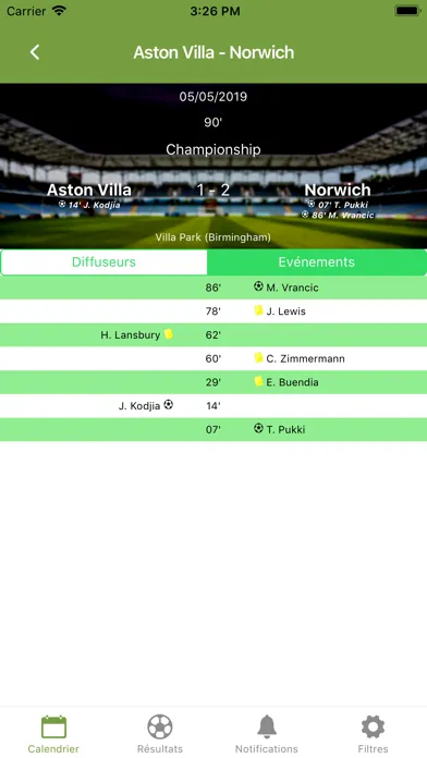 FootToWatch سکرین شاٹس