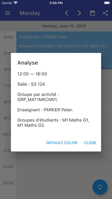 Unicaen Timetable Ekran Görüntüleri