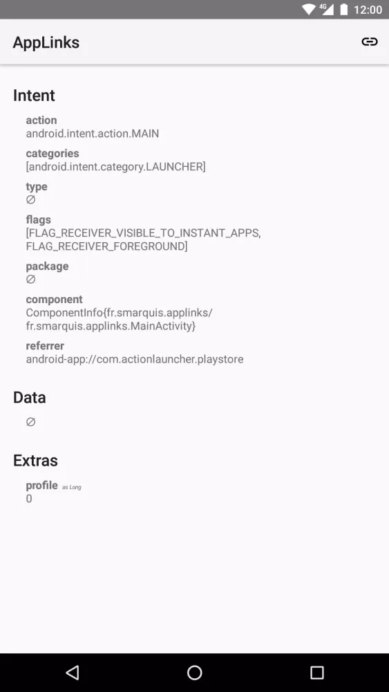 Скриншоты AppLinks