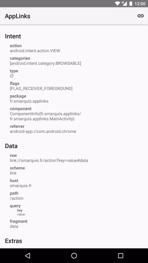 Скриншоты AppLinks
