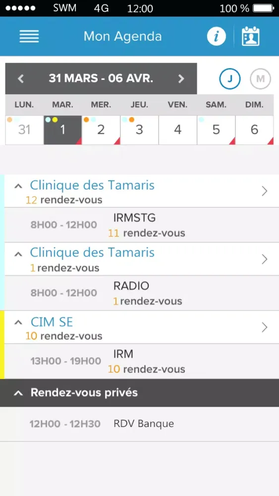 Screenshot di MyWeek Manager