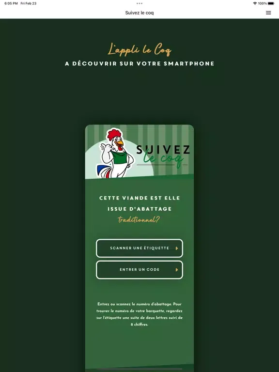 ภาพหน้าจอของ Suivez le coq appli iPad 