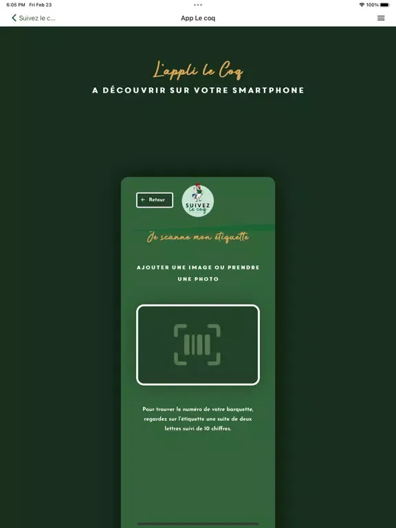 ภาพหน้าจอของ Suivez le coq appli iPad 