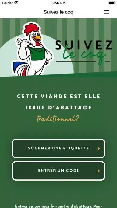 ภาพหน้าจอของ Suivez le coq appli