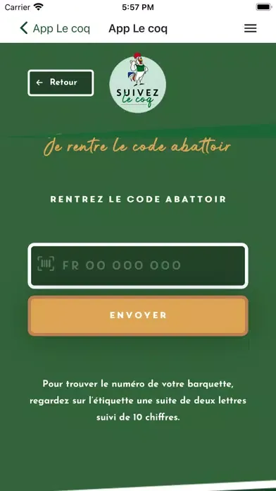 ภาพหน้าจอของ Suivez le coq appli