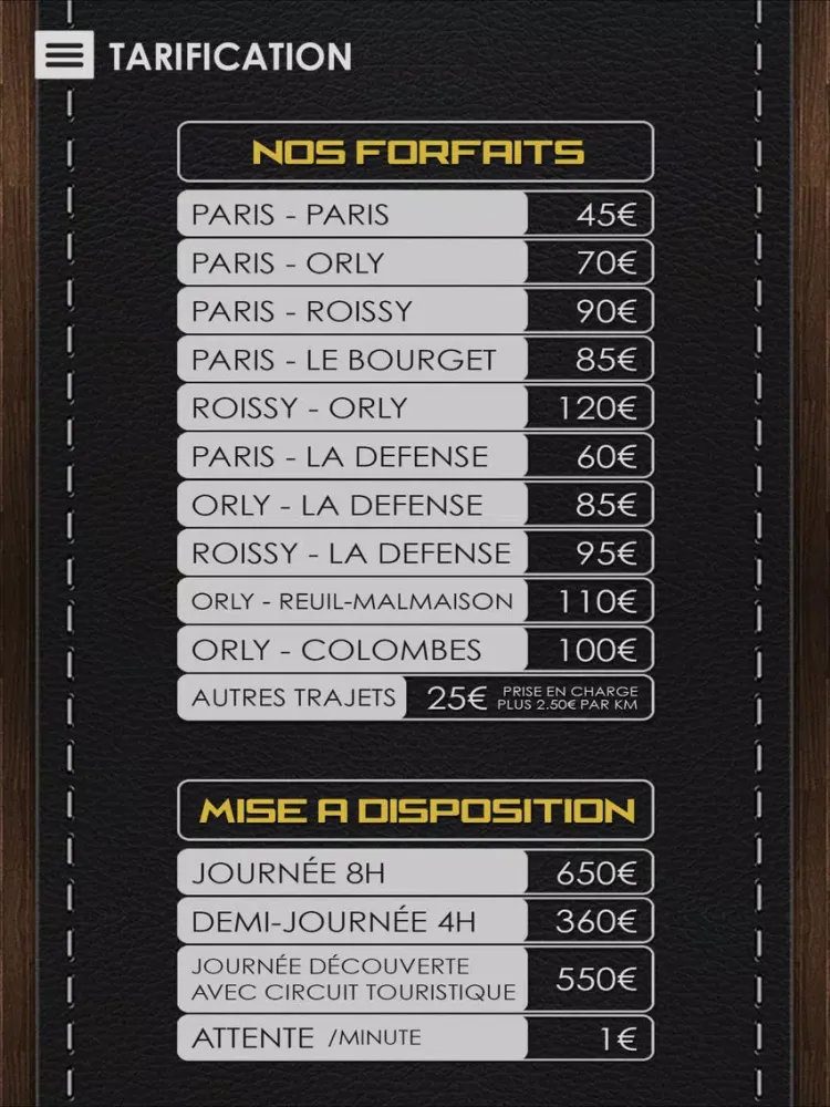 Screenshot di Taxi Moto Paris Orly Roissy iPad 