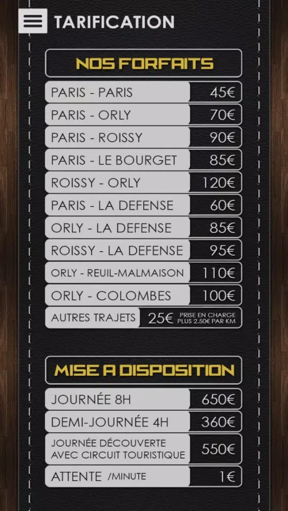 Screenshot di Taxi Moto Paris Orly Roissy
